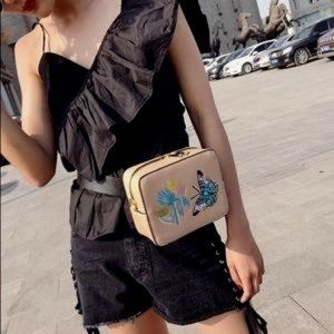 Butterfly Pink Crossbody Bag